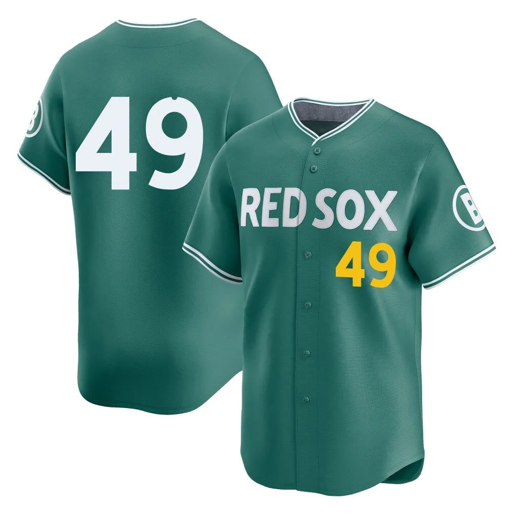 B.Red Sox #49 Tim Wakefield Player Green City Connect Limited Home Game Qdoa Stitched Jerseys