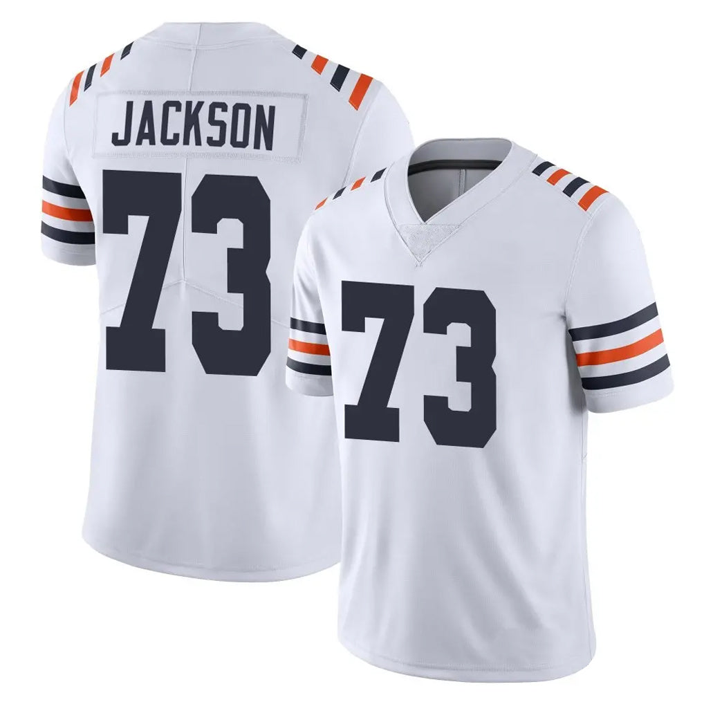 C.Bears #73 Jonah Jackson Player White Classic Vapor Limited Home Game Qdoa Stitched Jerseys