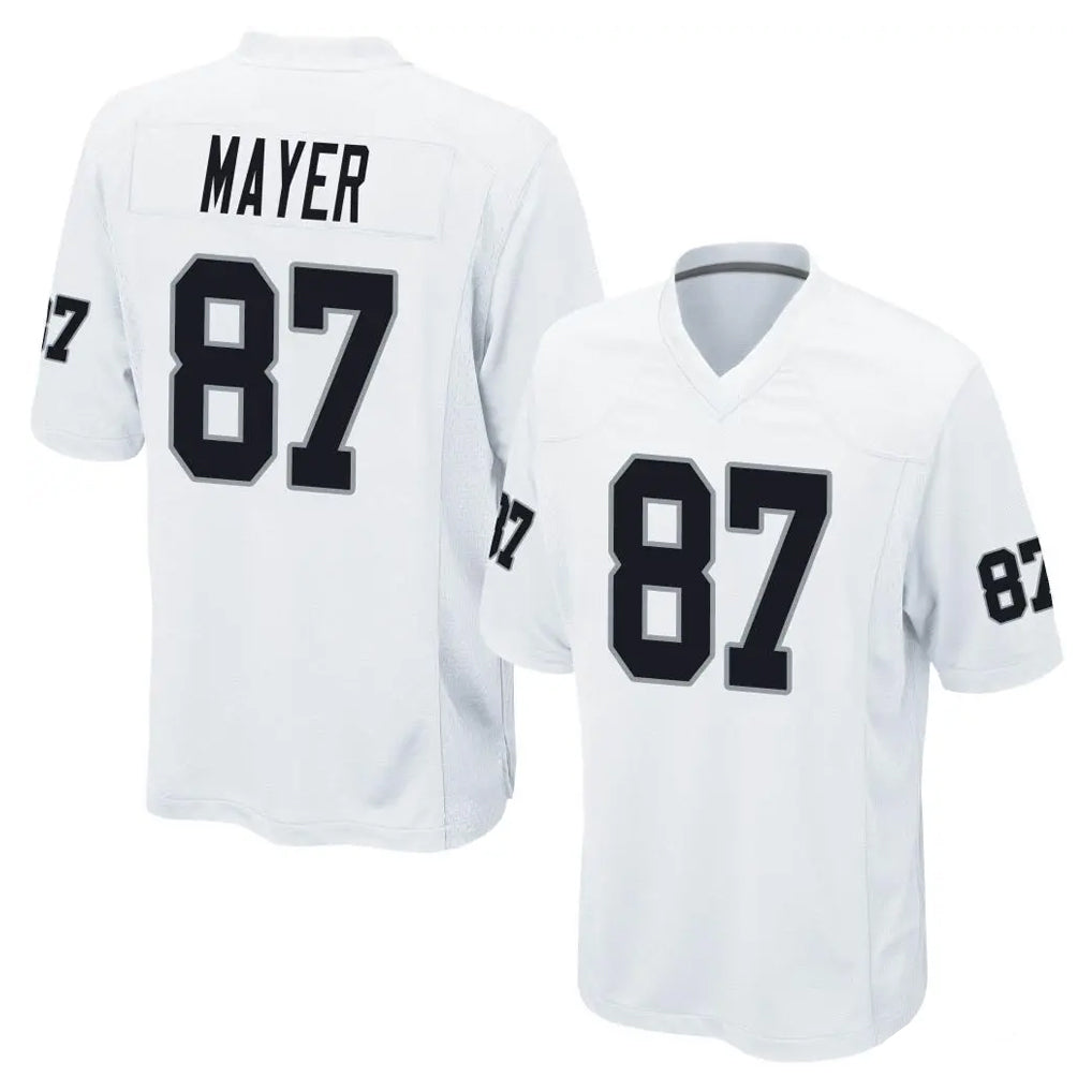 LV.Raiders #87 Michael Mayer Player White Home Game Qdoa Stitched Jerseys