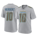 LA.Chargers #10 Justin Herbert Player Gray Atmosphere Fashion Home Game Qdoa Stitched Jerseys
