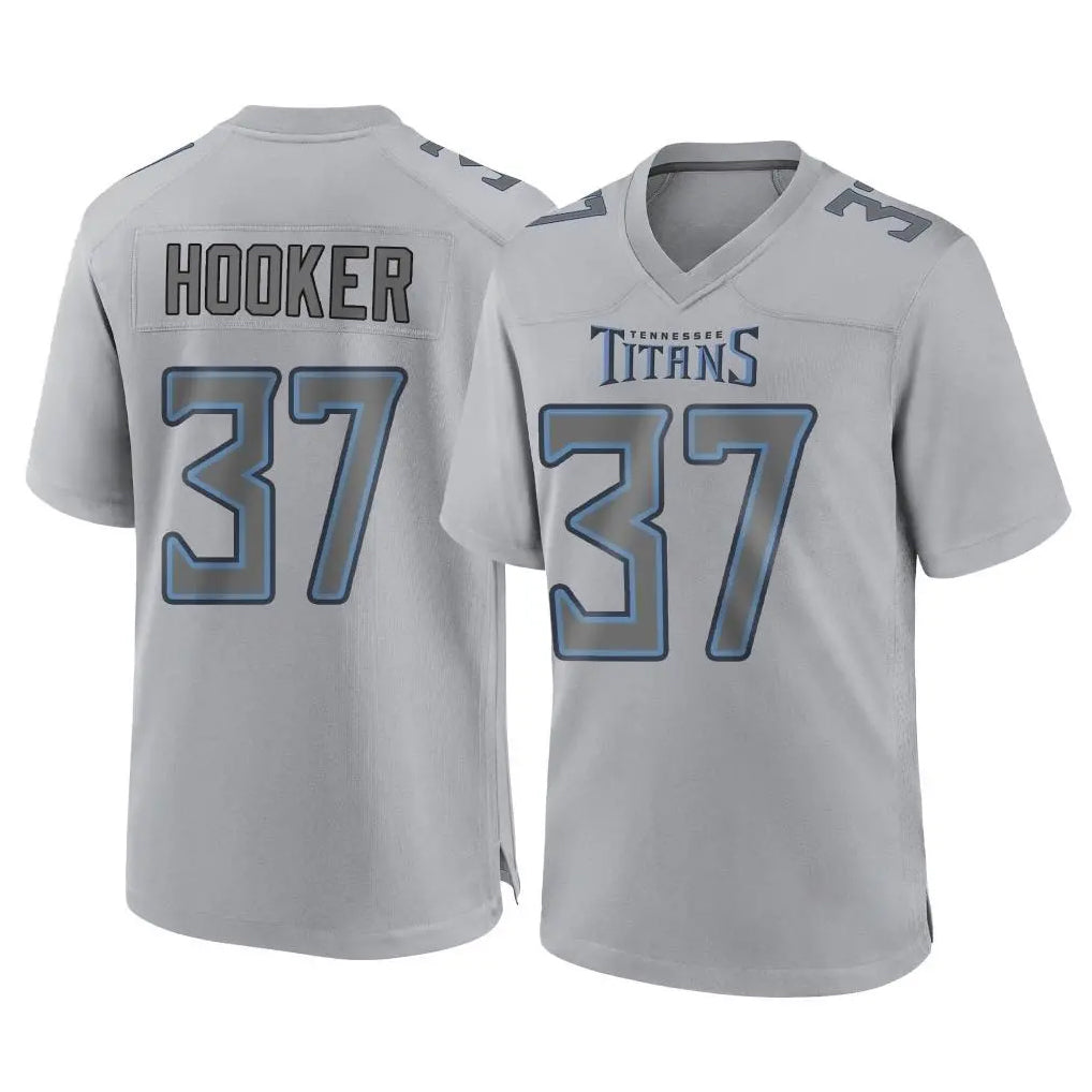 T.Titans #37 Amani Hooker Player Gray Atmosphere Fashion Home Game Qdoa Stitched Jerseys