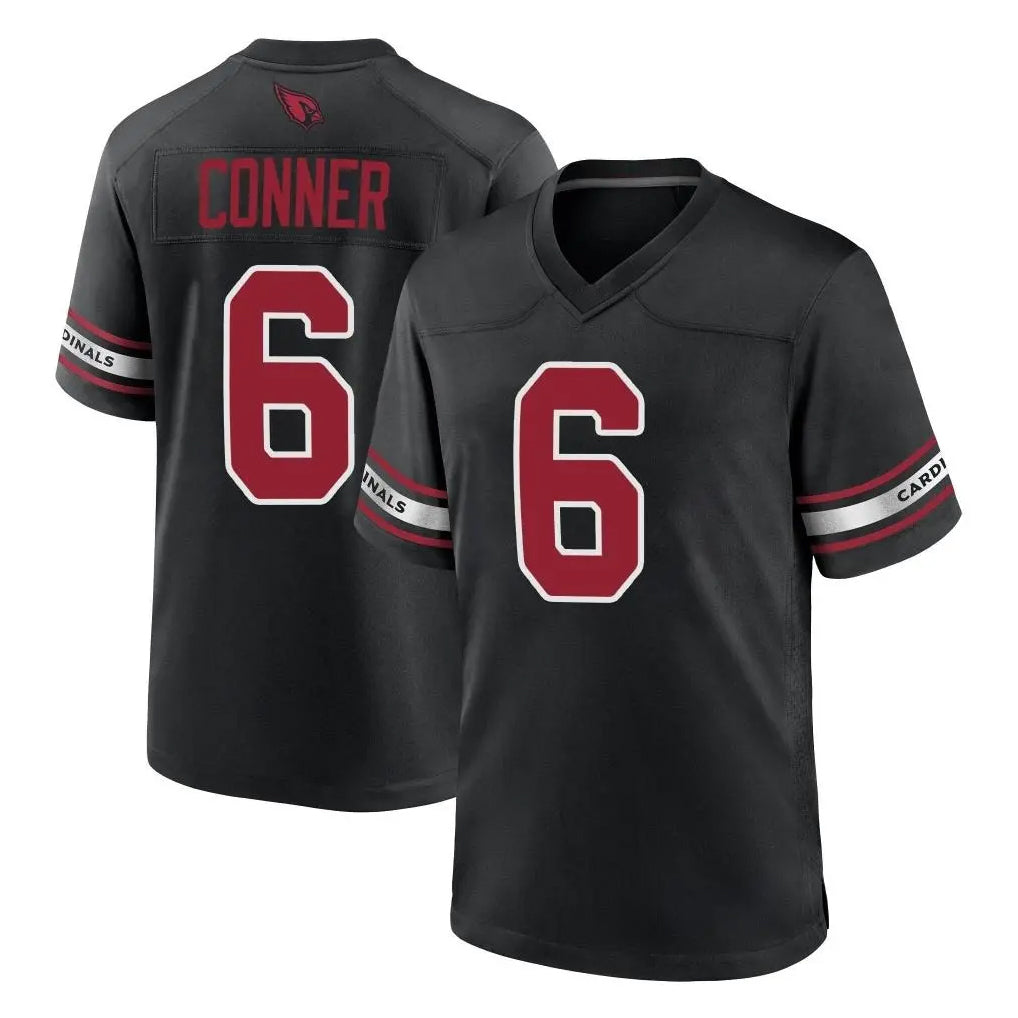 A.Cardinals #6 James Conner Player Black Alternate Game Qdoa Stitched Jerseys