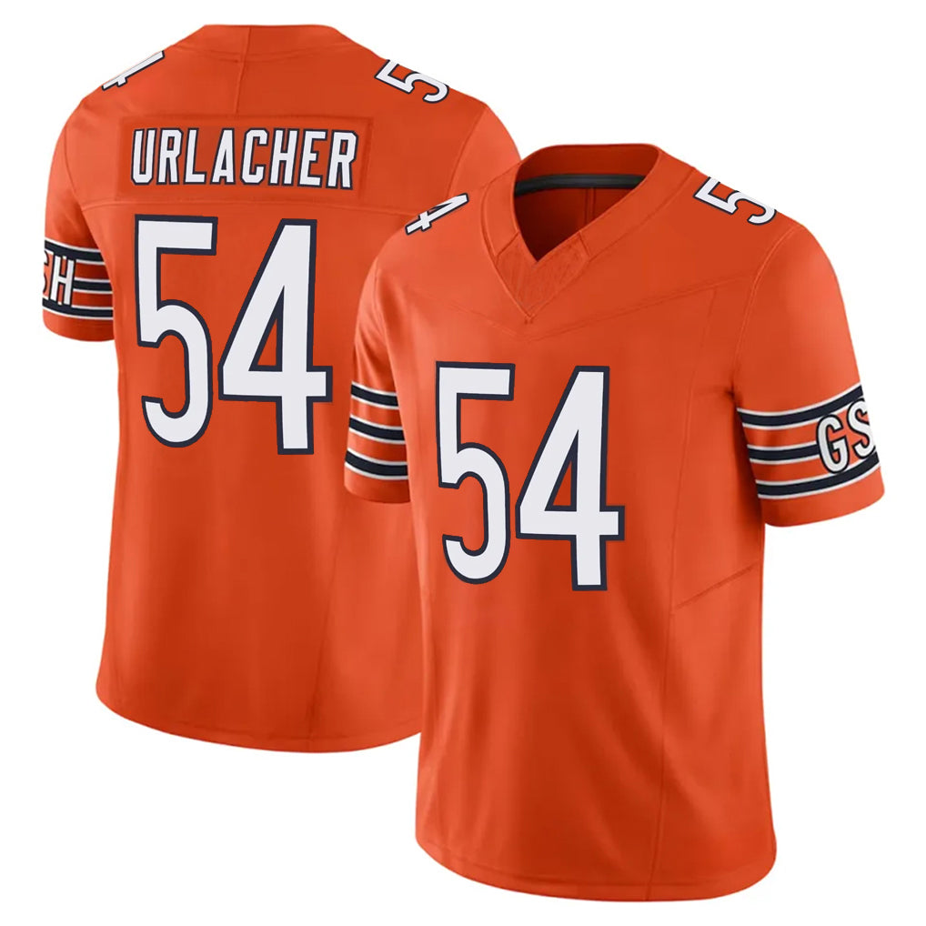 C.Bears #54 Brian Urlacher Player Orange Vapor F.U.S.E. Limited Home Game Qdoa Stitched Jerseys