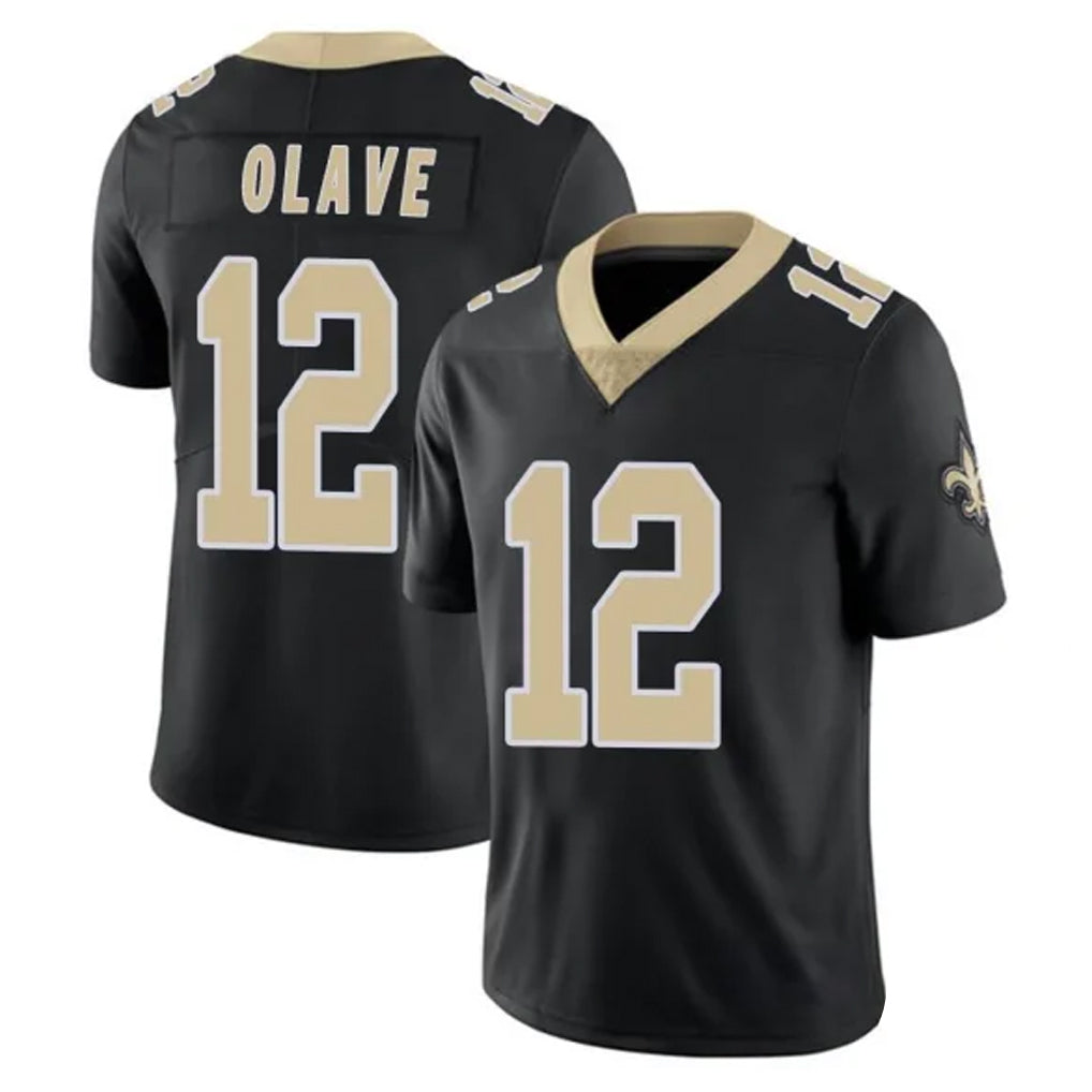 NO.Saints #12 Chris Olave Player Black Limited Vapor Untouchable Home Game Qdoa Stitched Jerseys