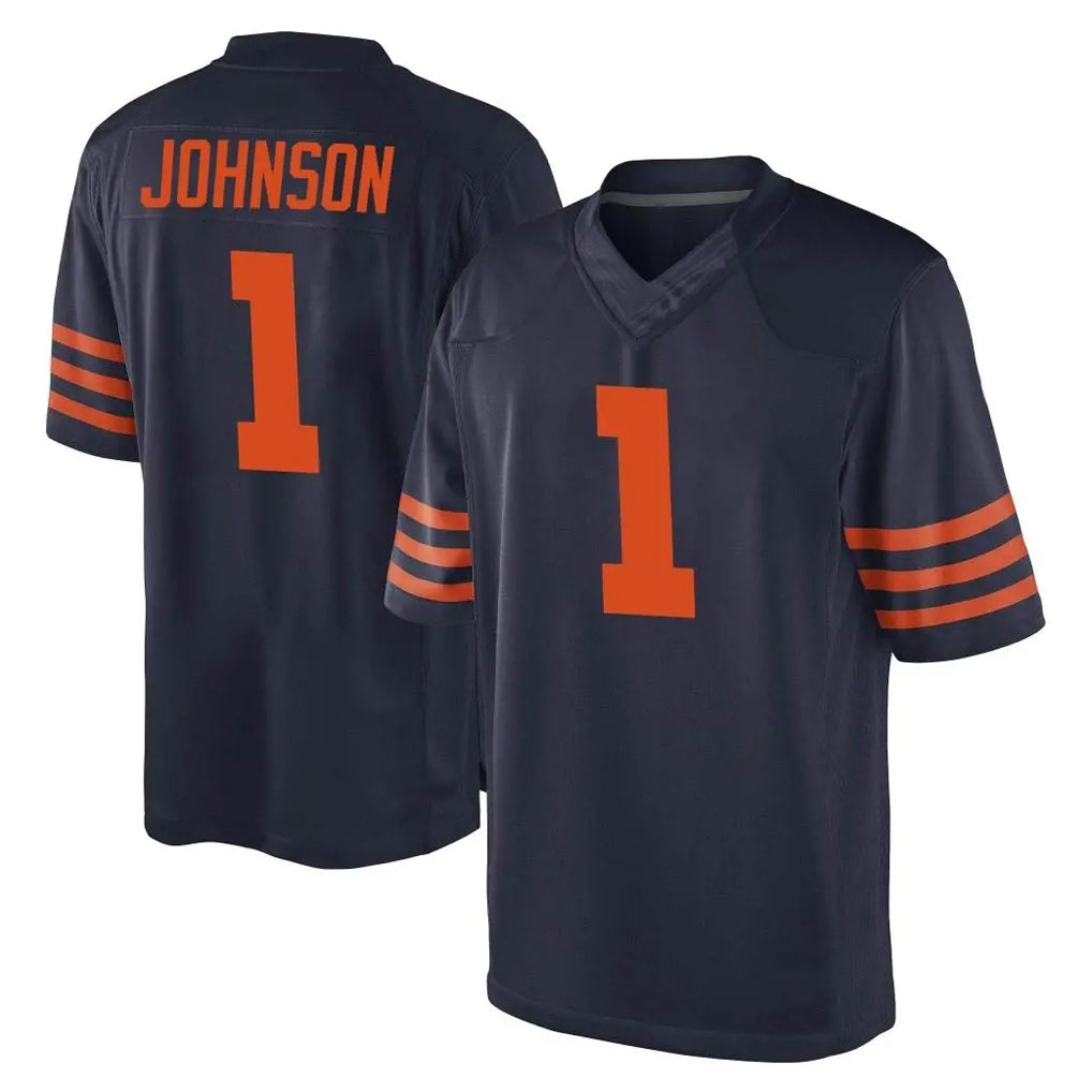 C.Bears #1 Jaylon Johnson Player Navy Blue Alternate Game Qdoa Stitched Jerseys