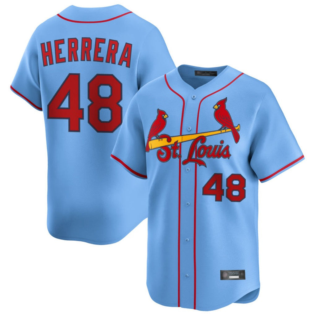 St. Louis Cardinals #48 Ivan Herrera Player Light Blue  Home Limited Qdoa Stitched Jerseys