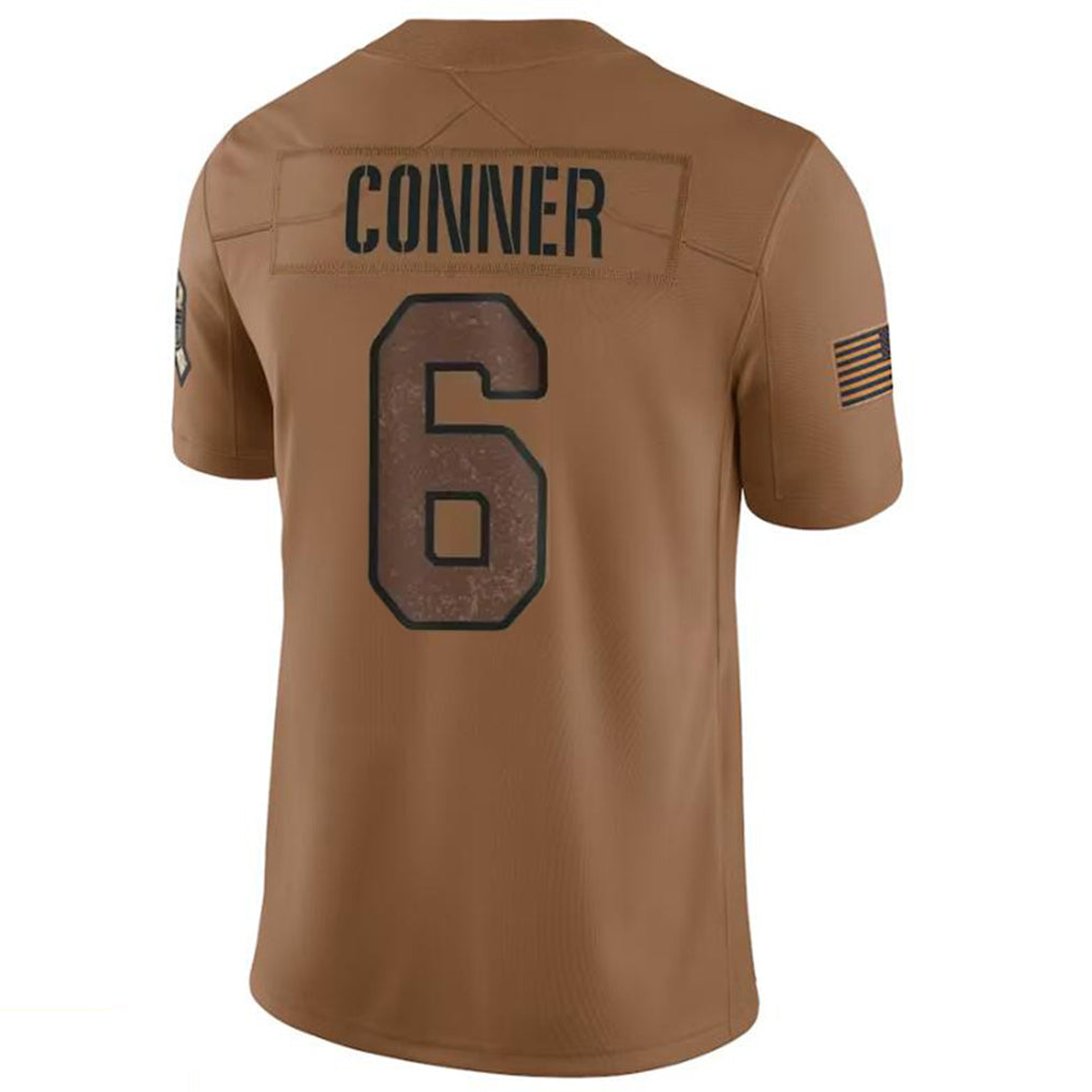 A.Cardinals #6 James Conner Player Brown Limited Salute To Service Game Qdoa Stitched Jerseys