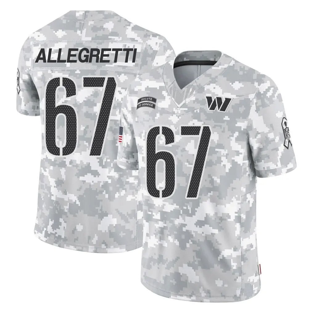 W.Commanders #67 Nick Allegretti Player Arctic Camo Limited Salute To Service Home Game Qdoa Stitched Jerseys
