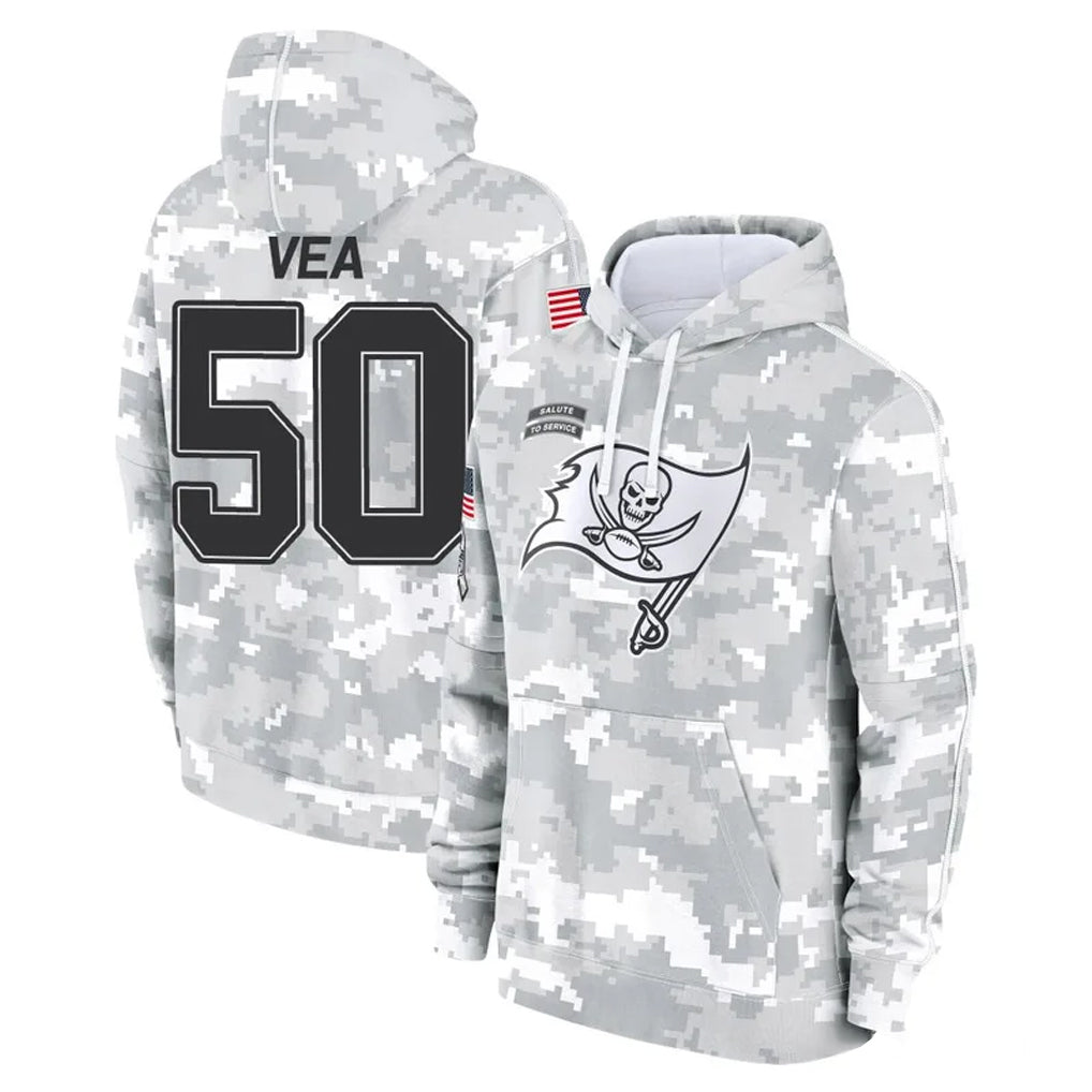 TB.Buccaneers #50 Vita Vea Player Arctic Camo Limited Salute to Service Pullover Hoodies Game Qdoa Stitched Jerseys