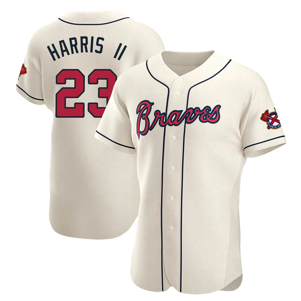 A.Braves #23 Michael Harris II Player Cream Limited Elite Home Game Qdoa Stitched Jerseys