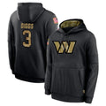 W.Commanders #3 Stefon Diggs Player Black Salute to Service Performance Pullover Hoodies Home Game Qdoa Stitched Jerseys