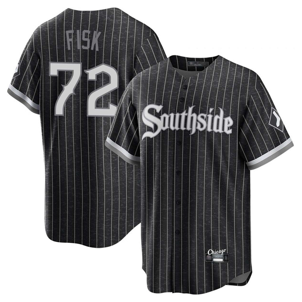 C.White Sox #72 Carlton Fisk Player Black City Connect Home Game Qdoa Stitched Jerseys