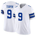 D.Cowboys #9 KaVontae Turpin Player White Limited Vapor F.U.S.E. Home Game Qdoa Stitched Jerseys