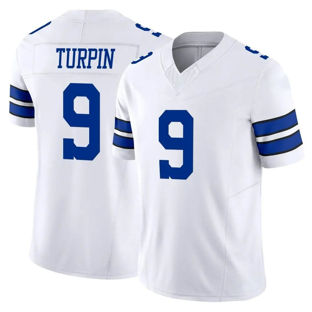 D.Cowboys #9 KaVontae Turpin Player White Limited Vapor F.U.S.E. Home Game Qdoa Stitched Jerseys