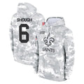 NO.Saints #6 Tyler Shough Player Arctic Camo Salute to Service Pullover Hoodies Limited Game Qdoa Stitched Jerseys