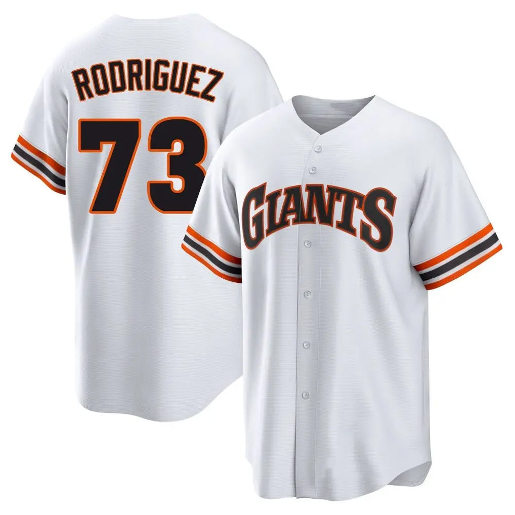 SF.Giants #73 Randy Rodriguez Player White Home Game Qdoa Stitched Jerseys