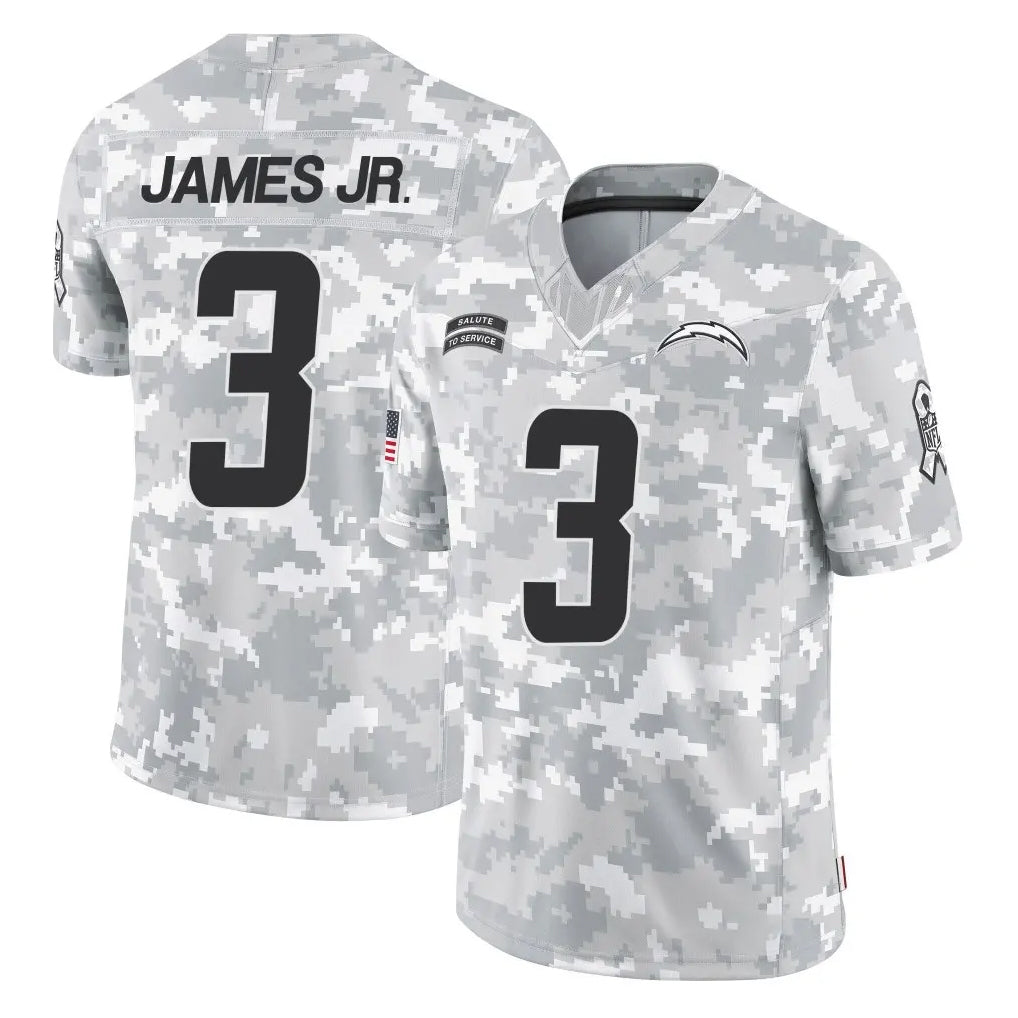 LA.Chargers #3 Derwin James Jr. Player Arctic Camo Salute To Service Limited Game Qdoa Stitched Jerseys