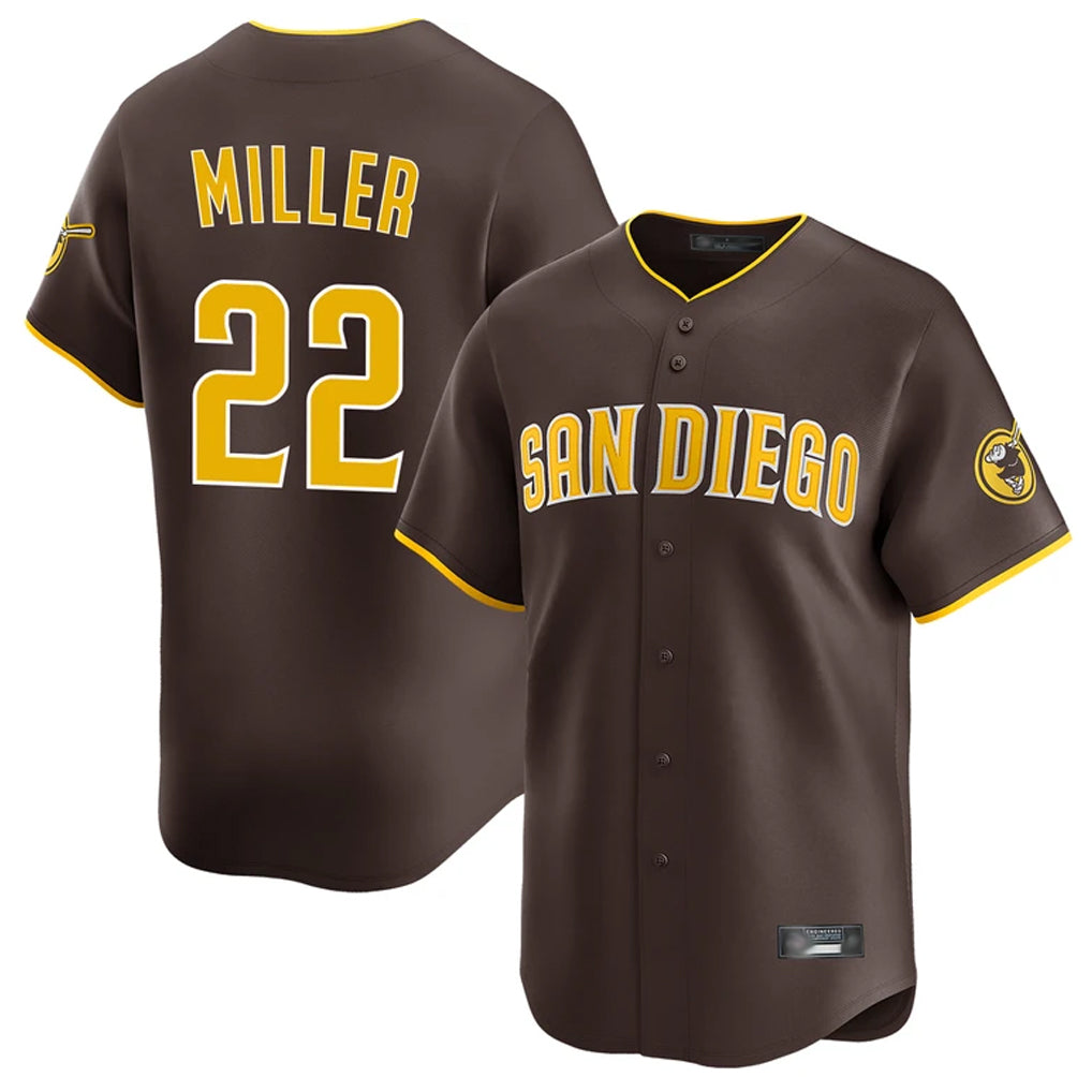S.Diego Padres #22 Mason Miller Player Brown Home Limited Qdoa Stitched Jerseys