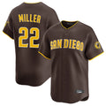 S.Diego Padres #22 Mason Miller Player Brown Home Limited Qdoa Stitched Jerseys